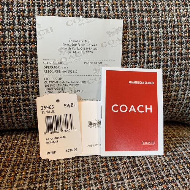 COACH(コーチ)のショプバ・箱付き　長財布　ブルーチェック メンズのファッション小物(長財布)の商品写真