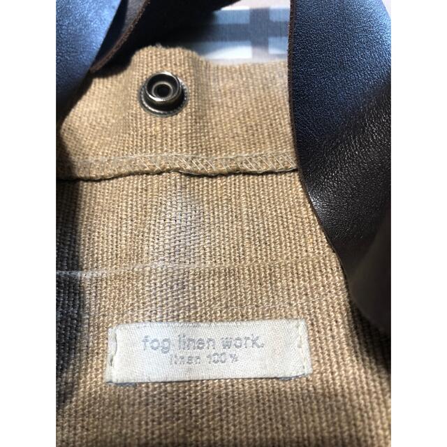 fog linen work(フォグリネンワーク)のfog linen work リネン革ハンドルショルダーバッグ レディースのバッグ(トートバッグ)の商品写真