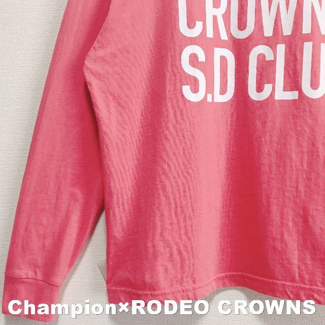 Champion(チャンピオン)の【Champion】RODEO CROWNS別注 ビックロゴ ロングTシャツ レディースのトップス(Tシャツ(長袖/七分))の商品写真