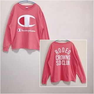 チャンピオン(Champion)の【Champion】RODEO CROWNS別注 ビックロゴ ロングTシャツ(Tシャツ(長袖/七分))