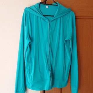 ユニクロ(UNIQLO)のユニクロ  UVカットパーカー  ブルー  レディース  XL(パーカー)