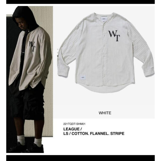 WHITE 22SS WTAPS LEAGUE / LS / COTTON - シャツ