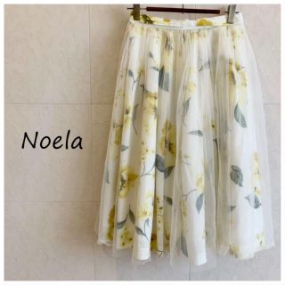 ノエラ(Noela)の美品★Noela 花柄チュールスカート 2way(ひざ丈スカート)