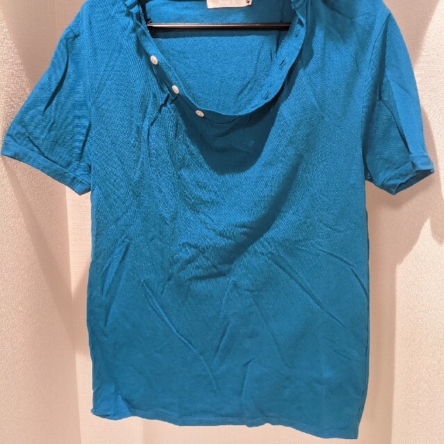 And A(アンドエー)の【最終価格】AndA アンドエー ポロシャツ　ターコイズ　ブルー　青 メンズのトップス(ポロシャツ)の商品写真