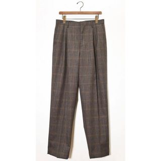 オーラリー(AURALEE)のauralee bluefaced wool check wide slacks(スラックス)