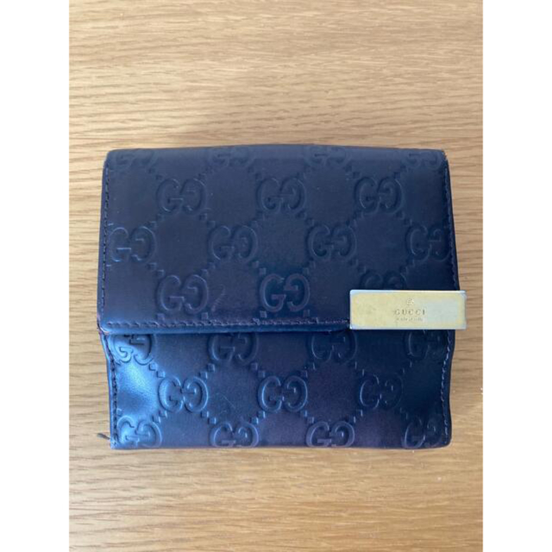 Gucci(グッチ)のグッチ二つ折り財布、落ち着いたブラウンカラー レディースのファッション小物(財布)の商品写真