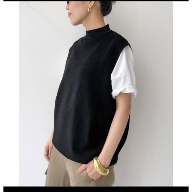 L'Appartement DEUXIEME CLASSE(アパルトモンドゥーズィエムクラス)のL'Appartement Knit Vest レディースのトップス(ベスト/ジレ)の商品写真