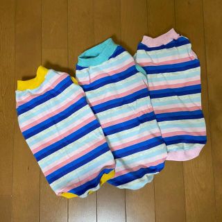 ラスト1枚！着丈36センチまで。『ピンクとブルーのボーダータンクトップ』(ペット服/アクセサリー)