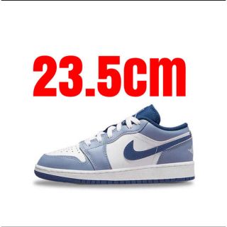 ナイキ(NIKE)のNike GS AirJordan 1 Low White/Steel Blue(スニーカー)