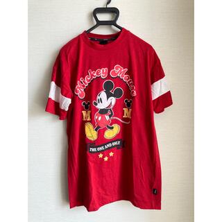 古着　Tシャツ　赤　ミッキー　オーバーサイズ(Tシャツ(半袖/袖なし))