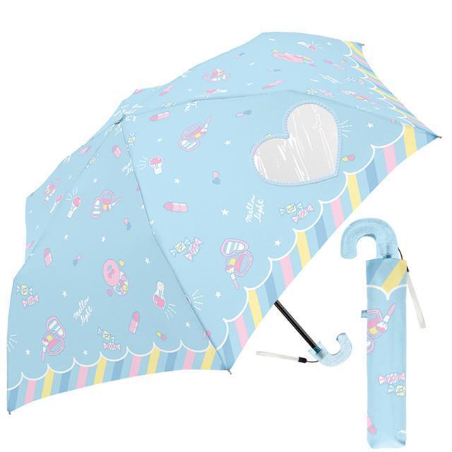 窓付き 折り畳み傘 50cm キッズ/ベビー/マタニティのこども用ファッション小物(傘)の商品写真