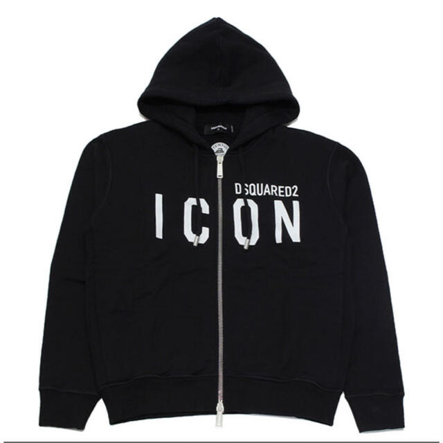 DSQUARED2 ICONプリント ジップアップパーカー