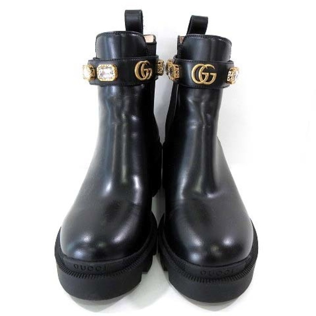 Gucci - グッチ アンクル ショートブーツ 厚底 サイドゴア GGマーク