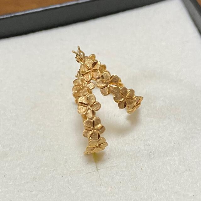 ハワジュ 14k プルメリア フープピアス 1