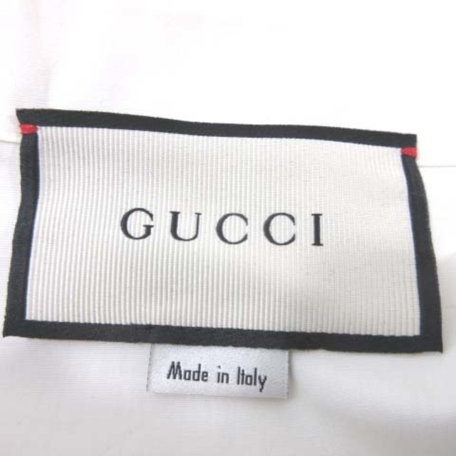 Gucci(グッチ)のグッチ 18SS 長袖シャツ GGパール コットン ブローチ プリーツディテール レディースのトップス(シャツ/ブラウス(長袖/七分))の商品写真