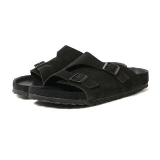 ビルケンシュトック(BIRKENSTOCK)のBEAMS別注 ビルケンシュトック チューリッヒ スエード黒 41(サンダル)