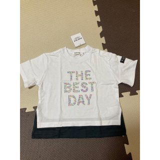 ベベ(BeBe)の新品タグ付★ベベ★カラフル×重ね着風★ベビー90夏服★半袖(Tシャツ/カットソー)