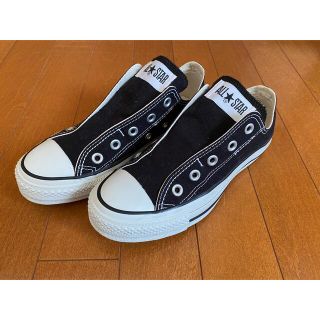 コンバース(CONVERSE)のCONVERSE ALL STAR SLIP III OX 23cm ブラック(スリッポン/モカシン)