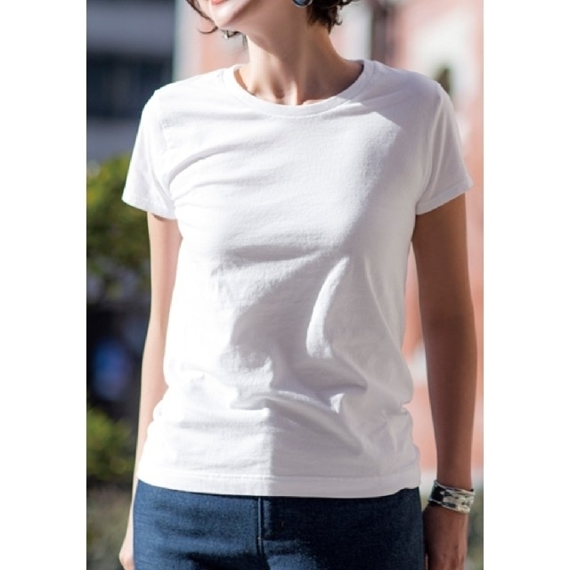 Hanes(ヘインズ)の《新品・2枚組》ヘインズ ジャパンフィット クルーネック Tシャツ M レディースのトップス(Tシャツ(半袖/袖なし))の商品写真