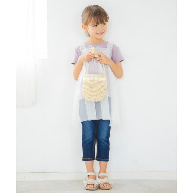 Branshes(ブランシェス)のチュールキャミ＋ロゴTセット 120cm キッズ/ベビー/マタニティのキッズ服女の子用(90cm~)(Tシャツ/カットソー)の商品写真