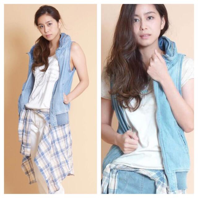 goa - 【美品】goa デニムビッグフードベストの通販 by ue's goa - 【美品】goa デニムビッグフードベストの通販 by ue's