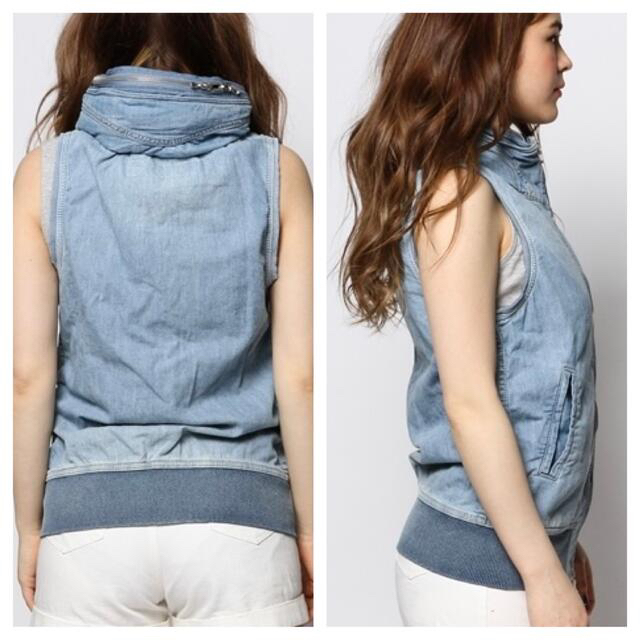 goa - 【美品】goa デニムビッグフードベストの通販 by ue's goa - 【美品】goa デニムビッグフードベストの通販 by ue's
