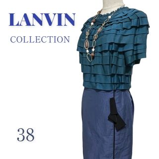 ランバンコレクション(LANVIN COLLECTION)の新品LANVIN COLLECTION  ワンピース　ブルー系2色　38号(ひざ丈ワンピース)