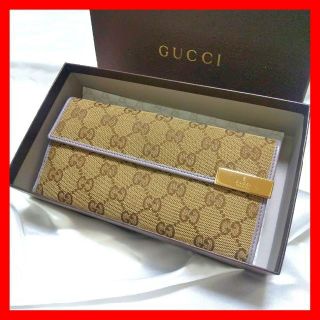 グッチ(Gucci)のレインボーハット様【箱付き】GUCCI 長財布 GG柄 キャンパス パープル(財布)