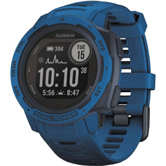 GARMIN(ガーミン)の【新品】ガーミン Instinct Dual Power Tidal ブルー スポーツ/アウトドアのゴルフ(その他)の商品写真