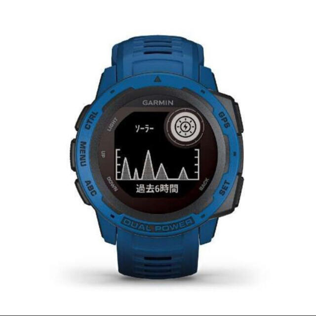 GARMIN(ガーミン)の【新品】ガーミン Instinct Dual Power Tidal ブルー スポーツ/アウトドアのゴルフ(その他)の商品写真