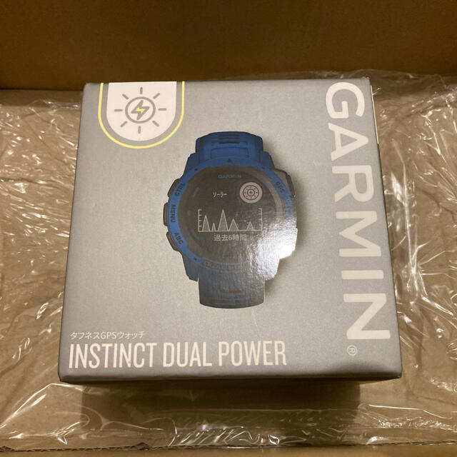 GARMIN(ガーミン)の【新品】ガーミン Instinct Dual Power Tidal ブルー スポーツ/アウトドアのゴルフ(その他)の商品写真