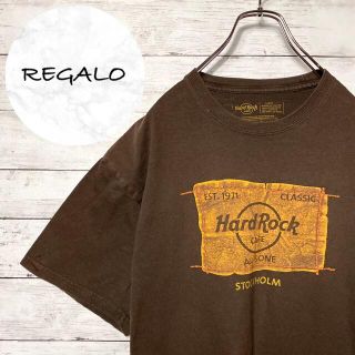 ハードロックカフェ(Hard Rock CAFE)の【アースカラー 】ハードロックカフェ⭐︎ブラウンプリントデカロゴTシャツ(Tシャツ/カットソー(半袖/袖なし))