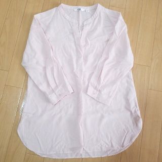 ユニクロ(UNIQLO)のユニクロ シャツ 七分袖 ピンク(シャツ/ブラウス(長袖/七分))
