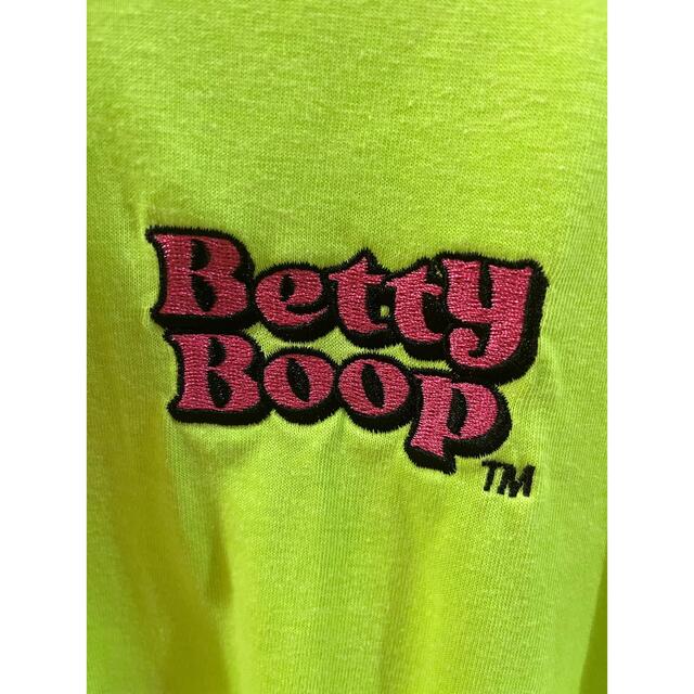 3L❤︎ベティちゃん BeetyBoop グリーンネオンカラー オーバーTシャツ レディースのトップス(Tシャツ(半袖/袖なし))の商品写真