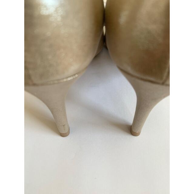 RANDA(ランダ)のランダ RANDA ビジューポインテッドトゥパンプス 22cm ゴールド レディースの靴/シューズ(ハイヒール/パンプス)の商品写真