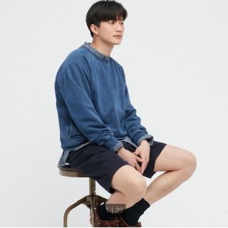 ユニクロ(UNIQLO)の【インディゴスウェットシャツ（長袖）】(スウェット)