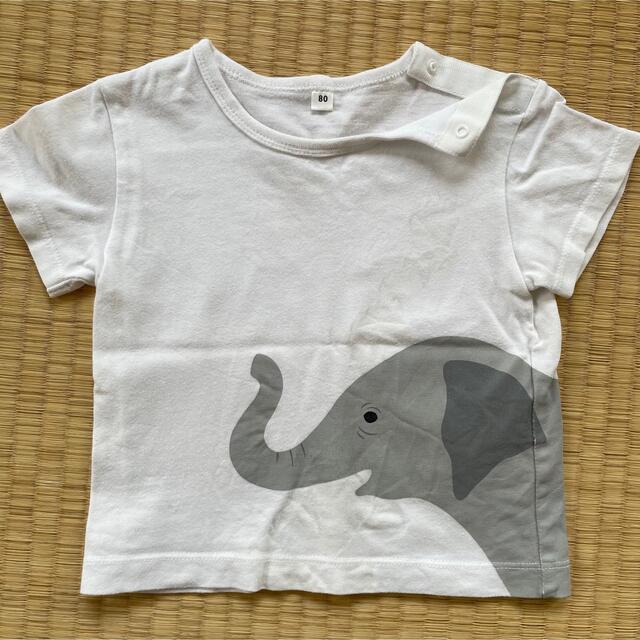 MUJI (無印良品)(ムジルシリョウヒン)のTシャツ 2枚セット キッズ/ベビー/マタニティのベビー服(~85cm)(Ｔシャツ)の商品写真