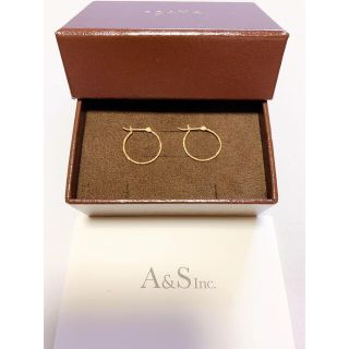 アガット(agete)の【お値下げ中】アガット　K10フープピアス(ピアス)