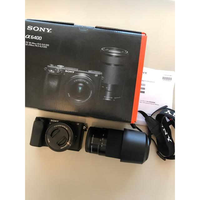 SONY(ソニー)のSONY α6400ダブルズームレンズキット スマホ/家電/カメラのカメラ(ミラーレス一眼)の商品写真