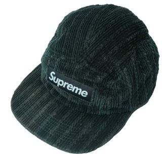 シュプリーム(Supreme)のSupreme シュプリーム 19SS アメリカ製 Rope Corduroy Camp Cap ボックスロゴ コーデュロイキャンプキャップ ONE SIZE ブラック BOX LOGO ジェットキャップ 帽子【中古】【Supreme】(キャップ)