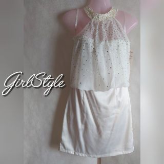 No31【GirlStyle】ホルターネック　ドレス　シースルー(ホルターネック)