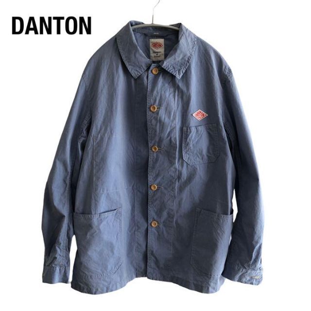 DANTON - DANTONダントン 薄手カバーオール 水色 ジャケットの DANTON - DANTONダントン 薄手カバーオール 水色 ジャケットの