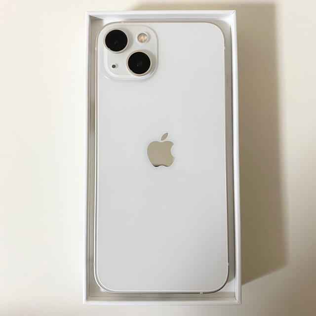 【超美品】iPhone13 ホワイト 128GB SIMフリー 本体 カバー付き