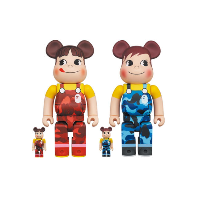 MEDICOM TOY(メディコムトイ)のBE@RBRICK BAPE ペコちゃん ポコちゃん 100％ 400％ エンタメ/ホビーのフィギュア(その他)の商品写真