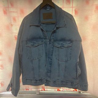 エイチアンドエム(H&M)のデニムジャケット Gジャン　&denim ダメージ加工　ジージャン　Ｌ(Gジャン/デニムジャケット)