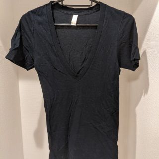 アメリカンアパレル(American Apparel)の【bm様専】アメアパ　ディープ Vネック黒①・②、ライトグレーVネック②(Tシャツ/カットソー(半袖/袖なし))