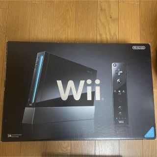 ウィー(Wii)のNintendo Wii RVL-S-KJ＋ソフト2点＋ハンドル2つ(家庭用ゲーム機本体)