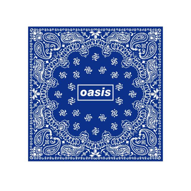 新品 オアシス oasis バンダナ柄 UKバンドロゴ ビッグプリント Tシャツ 2