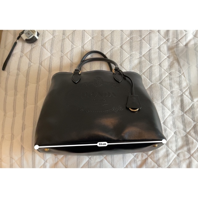 【最終大幅値下】美品　PRADA2WAY　ハンドバッグ　カーフ　ブラック