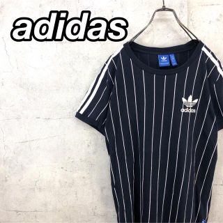 アディダス(adidas)の希少 90s アディダス Tシャツ プリント ストライプ 美品(Tシャツ/カットソー(半袖/袖なし))